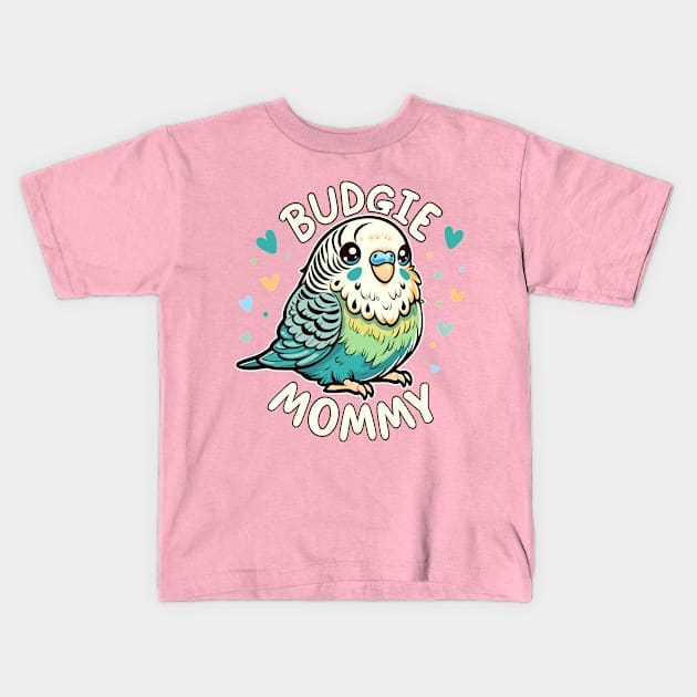 Budgie Budgie Mommy Parakeet Budgie Lover Kids T-Shirt by FloraLi